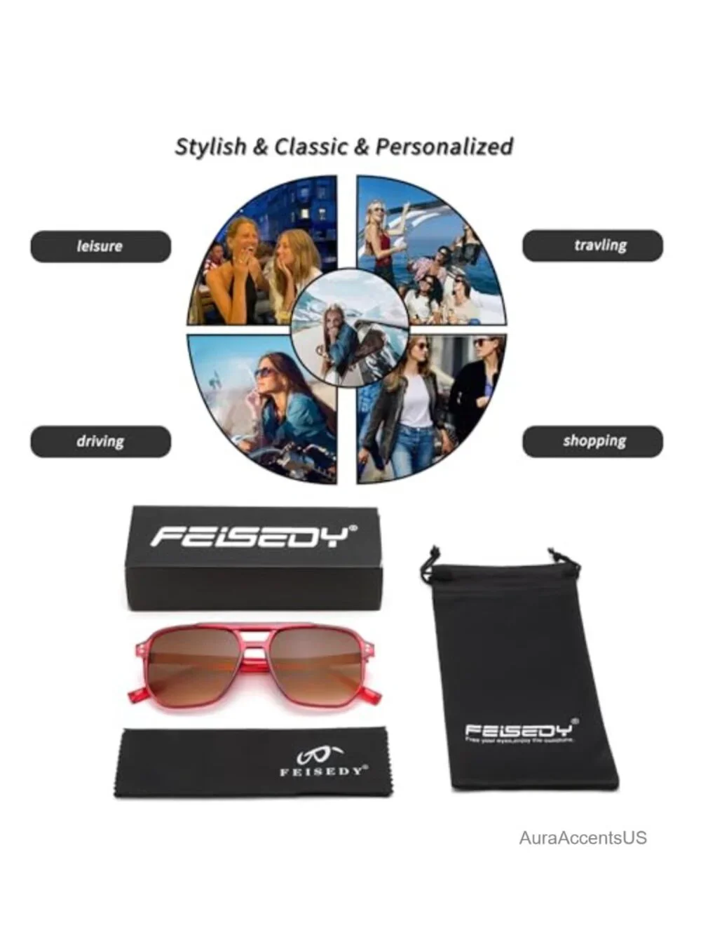 Retro Square Aviator Sunglasses UV400 Full Frame Unisex Vintage 70s Shades
